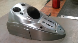 Photo of a Trim Post that was machined at SIM for an Indian Motorcycle gauge cluster in West Michigan.